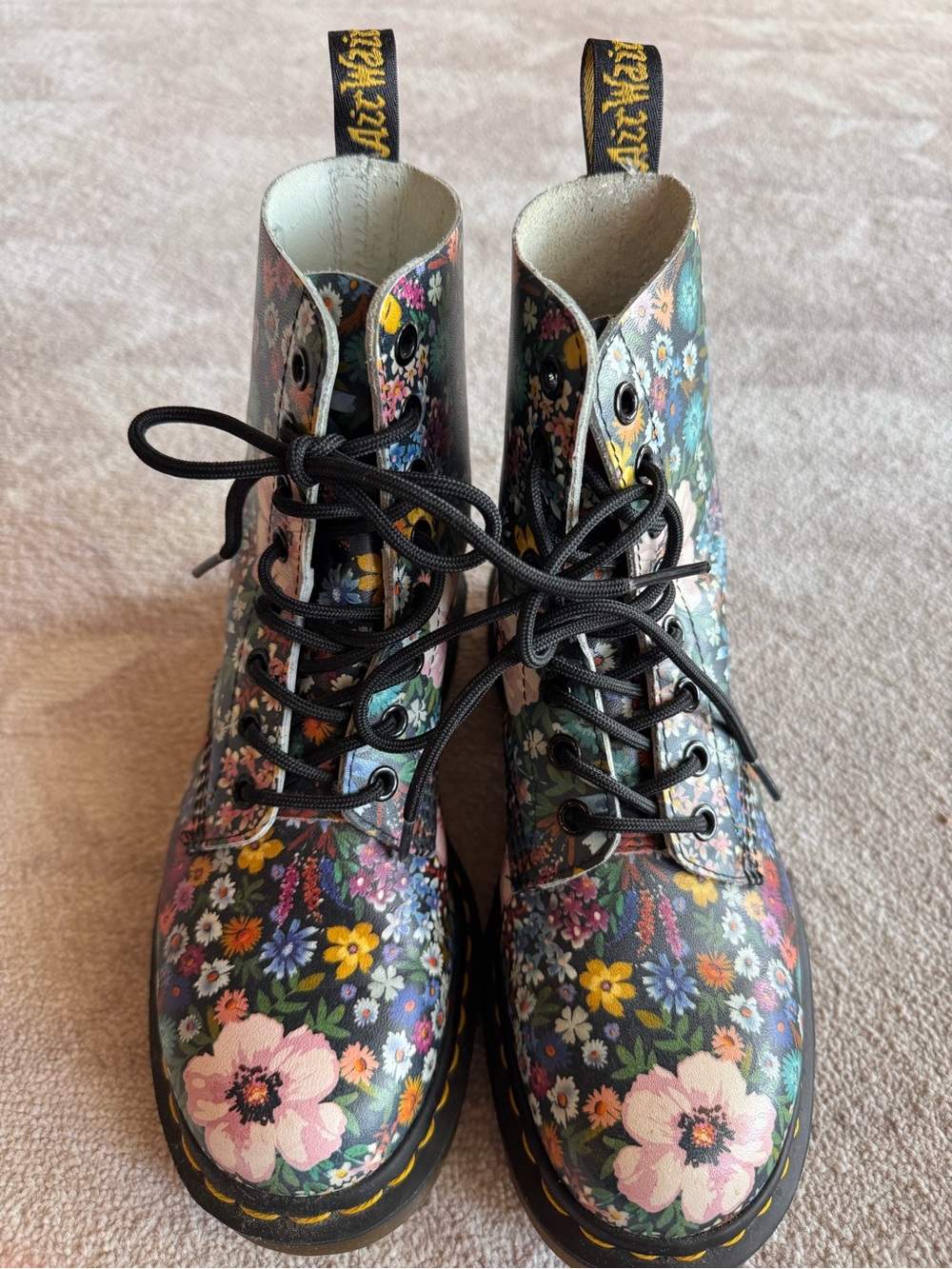Dr. Martens 1460 Floral Boots, Wanderlust Pascal, UK 4/ EU 37 /US 6-6.5